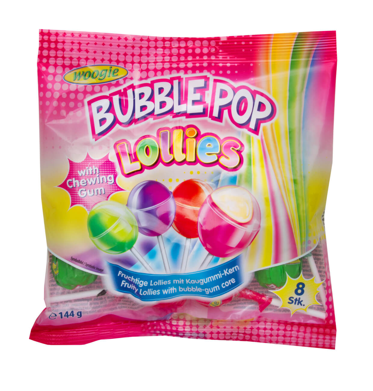 Läs mer om Woogie Lollies Bubble Pop 144g