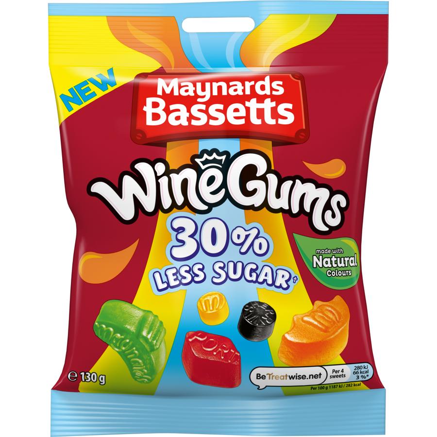 Maynards Wine Gums 30% Reduced Sugar 130g