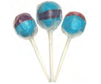 Läs mer om Candy Pop Fizzy Blå Klubbor 48st