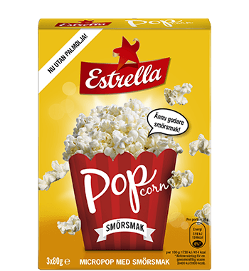 Läs mer om Estrella Micropopcorn Smör 3-pack