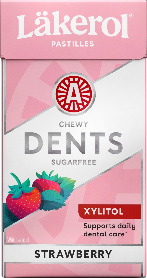 Läs mer om Läkerol Dents Strawberry 36g