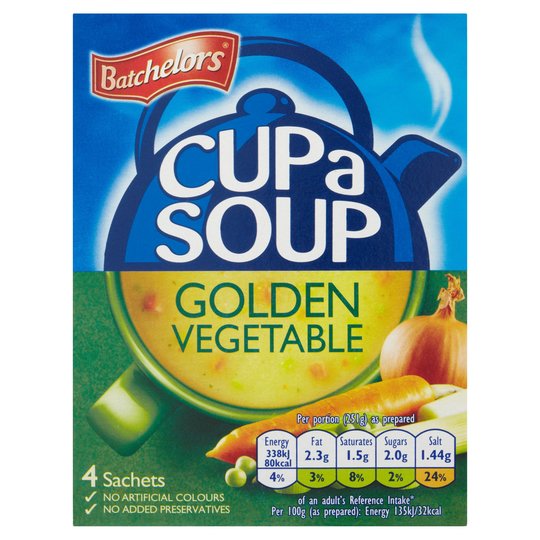 Batchelors Cup A Soup Golden Vegetable 82g