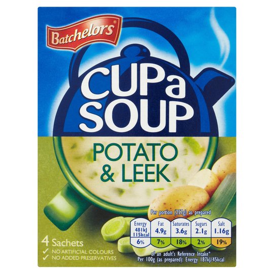 Batchelors Cup A Soup Potato & Leek 107g