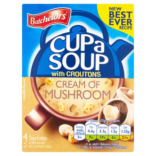 Läs mer om Batchelors Cup A Soup w. Croutons Cream Of Mushroom 99g