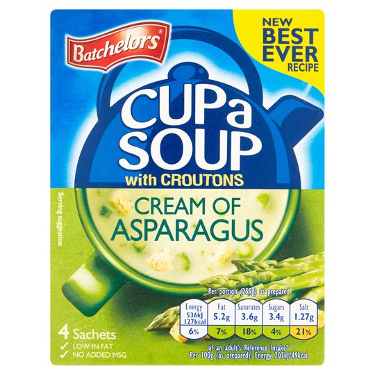 Läs mer om Batchelors Cup A Soup w. Croutons Asparagus 117g