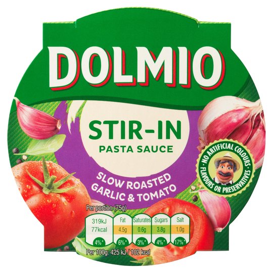 Läs mer om Dolmio Stir In Roasted Garlic & Tomato Pasta Sauce 150g