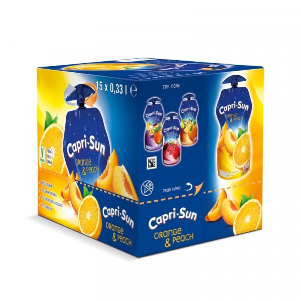 Läs mer om Capri-Sun - Apelsin & Persika 33cl x 15st