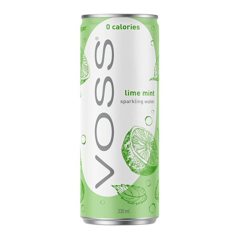 Voss Lime Mint Sparkling Water Can 330ml