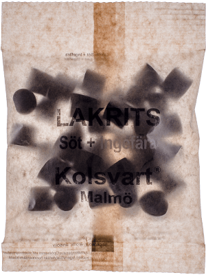 Läs mer om Kolsvart Lakrits - Söt + Ingefära 120g