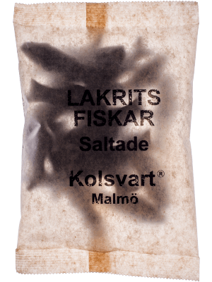 Läs mer om Kolsvart Lakrits - Salta Fiskar 120g