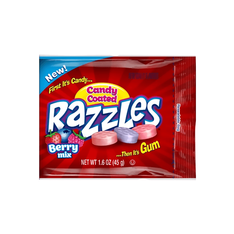 Läs mer om Razzles Candy Coated Berry Mix 45g