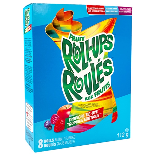 Läs mer om Fruit Roll-Ups Tropical Tie-Dye 8-pack