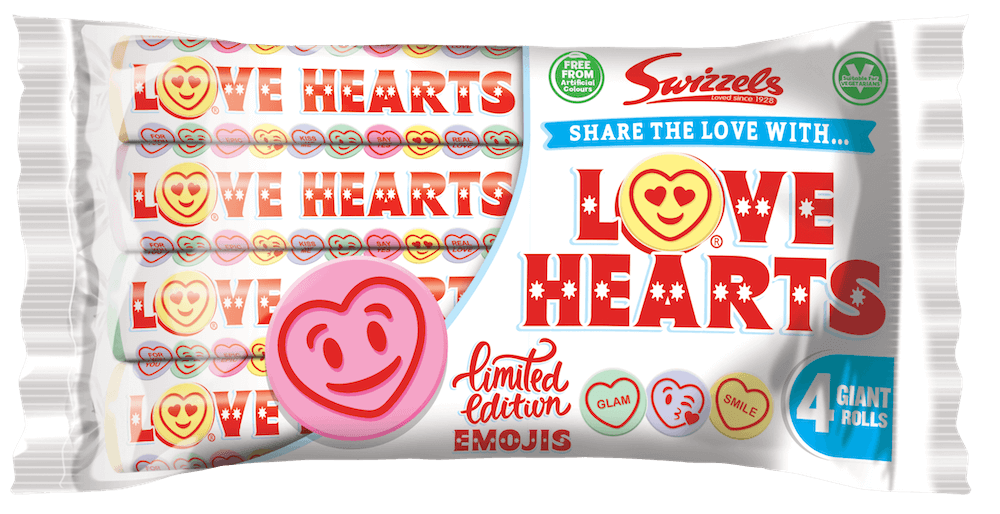 Läs mer om Swizzels Love Hearts 4-pack 156g