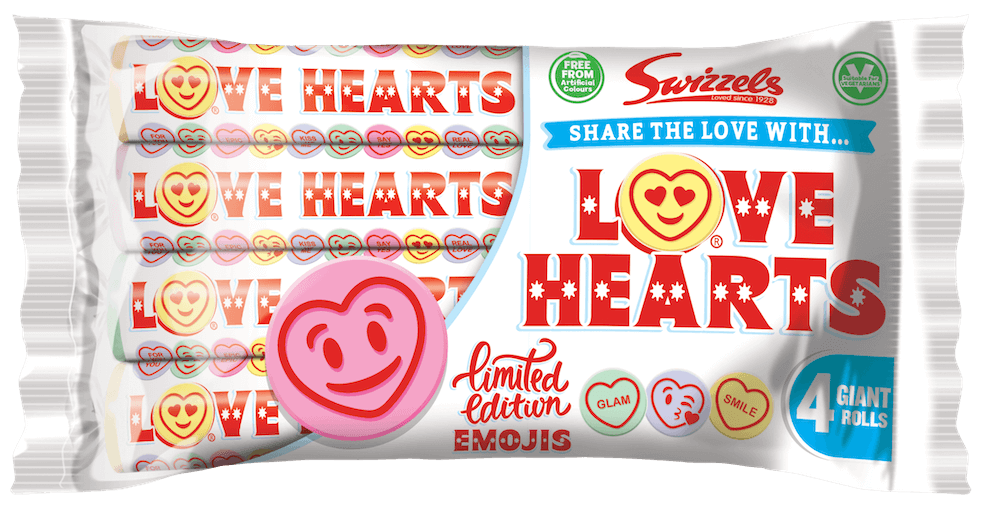 Läs mer om Swizzels Love Hearts 4-pack 105g