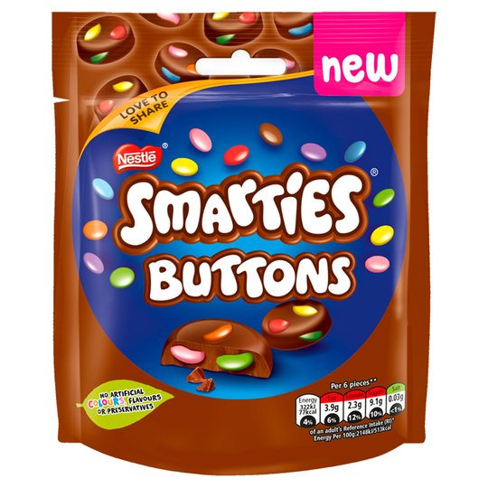 Läs mer om Nestle Smarties Buttons Milk Chocolate 85g