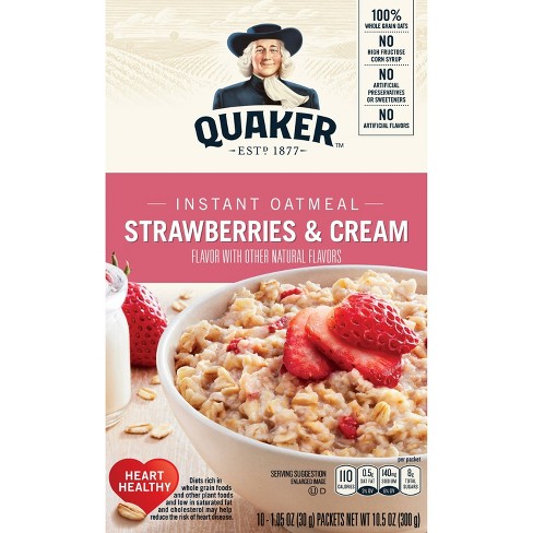Quaker Instant Oatmeal Strawberries & Cream 300g