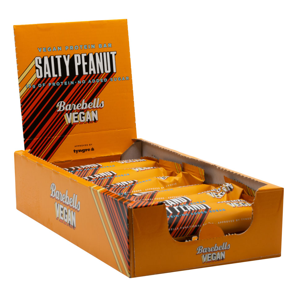 Läs mer om Barebells Vegan Bar Salty Peanut 55g x 12st