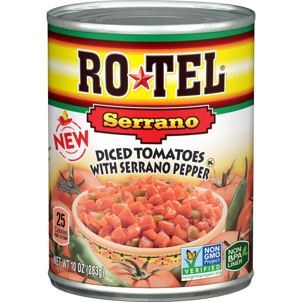 Ro-Tel Diced Tomatoes with Serrano Peppers 283g