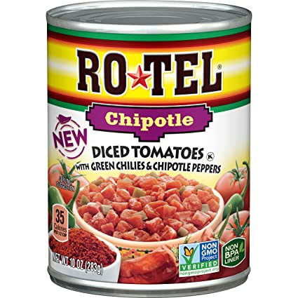 Ro-Tel Diced Tomatoes with Green Chilies & Chipotle Peppers 283g