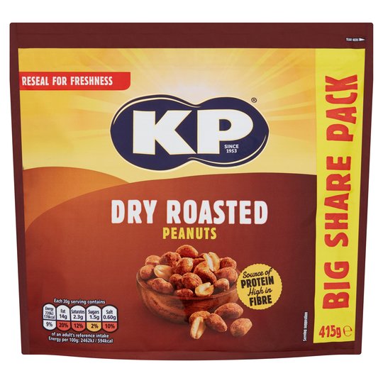 Läs mer om KP Dry Roasted Peanuts 415g