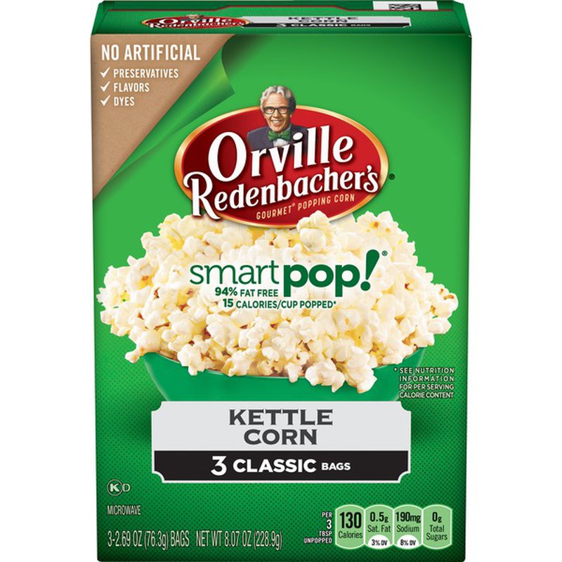 Läs mer om Orville Redenbachers Smart Pop Popcorn Kettle Corn 3-pack