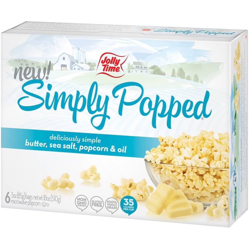 Läs mer om Jolly Time Simply Popped Butter Popcorn 510g