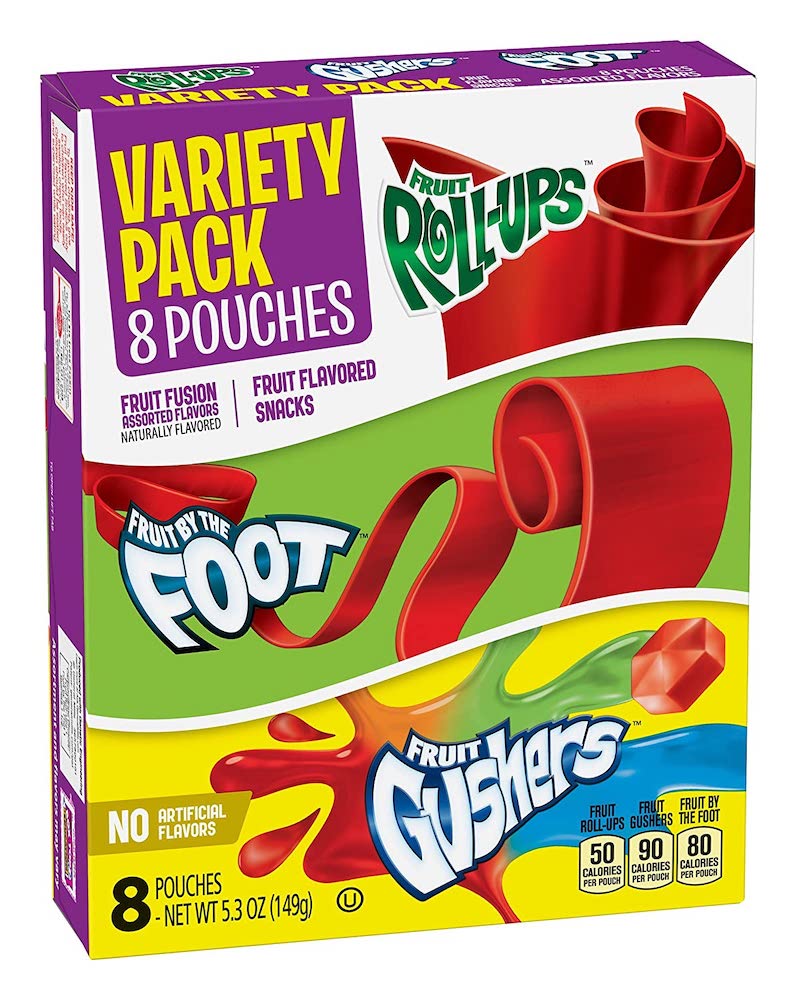 Läs mer om Fruit Roll-Ups - Fruit by the Foot & Fruit Gushers Variety Pack 144g