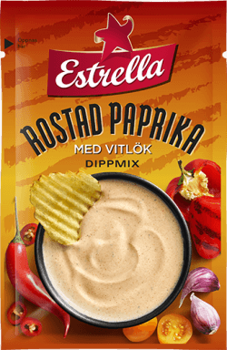 Läs mer om Estrella Dipmix Rostad Paprika & Vitlök 24g