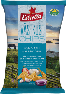 Läs mer om Estrella Västkustchips Ranch & Gräddfil 180g