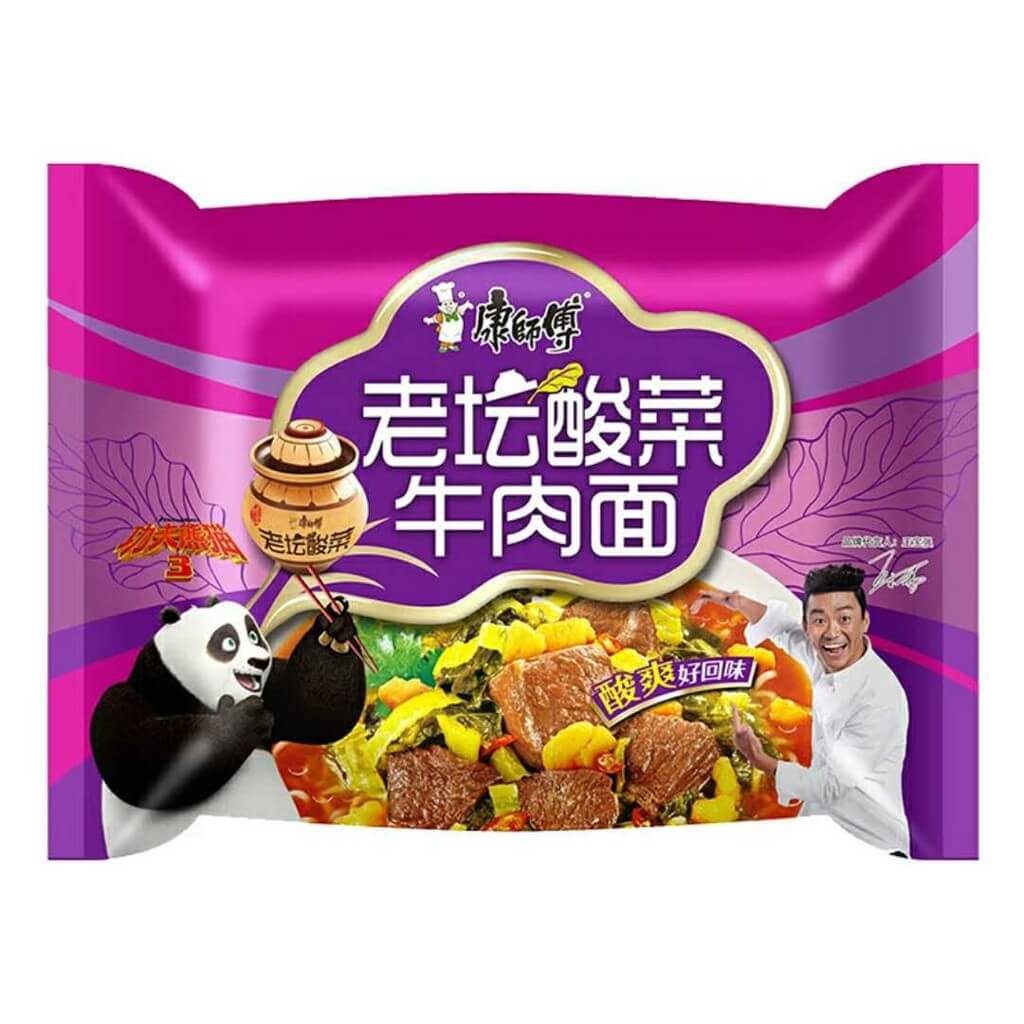 Läs mer om Kang Shi Fu Instant Noodles Sour Spicy Pickled Mustard Beef Flavor 162g