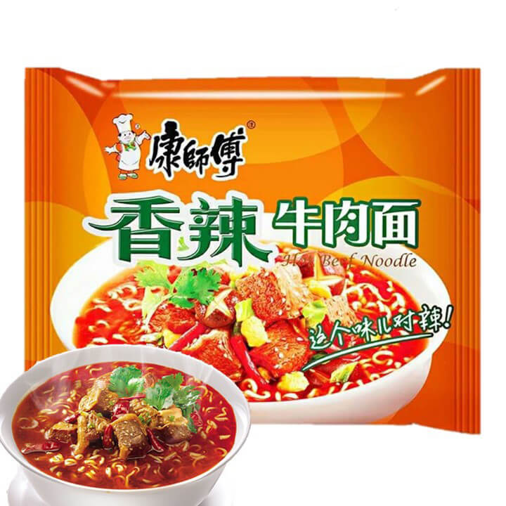 Läs mer om Kang Shi Fu Instant Noodles Spicy Beef Flavor 144g(BF:2023-10-12)
