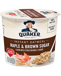 Quaker Instant Oatmeal Maple & Brown Sugar Cup 48g