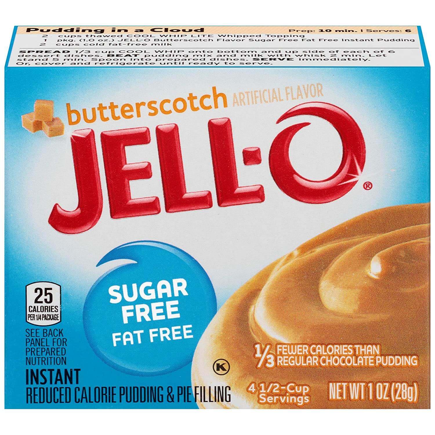 Läs mer om Jello Sugar Free Pudding Mix Butterscotch 28g