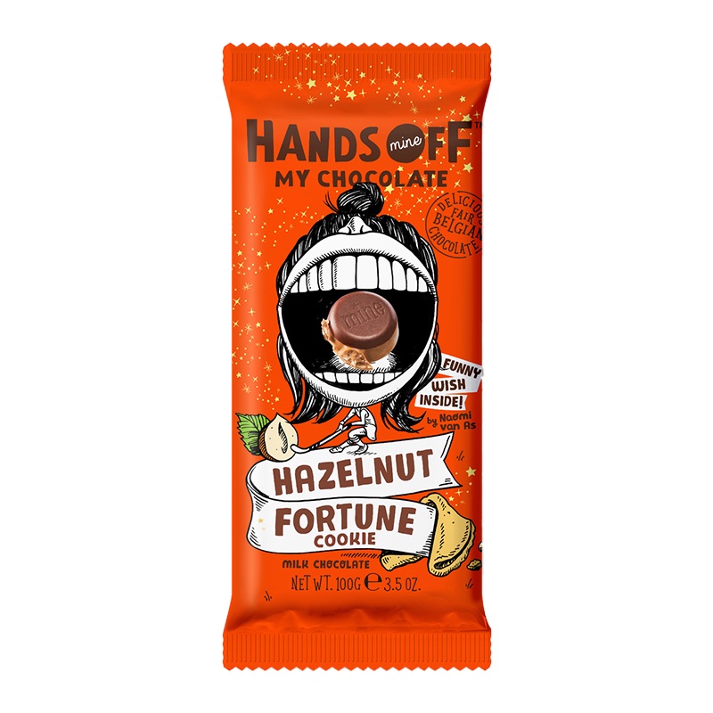 Bild av Hands Off My Chocolate Hazelnut Fortune Cookie Milk Chocolate 100g