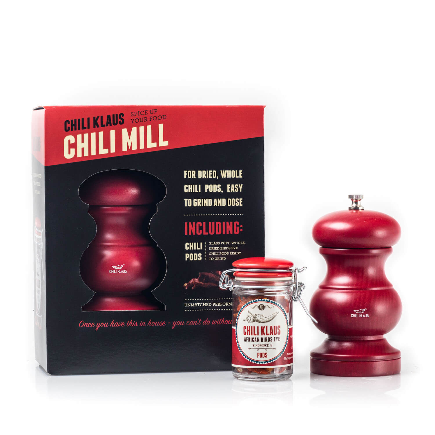 Läs mer om Chili Klaus Chilikvarn med Birds Eye Chili Pods