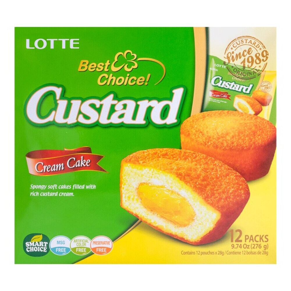 Läs mer om Lotte Custard Cream Cake 276g
