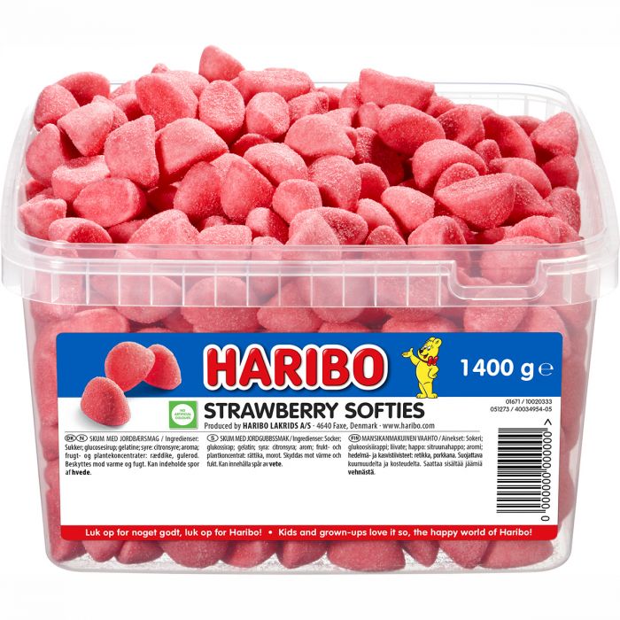 Läs mer om Haribo Strawberry Softies 1.4kg