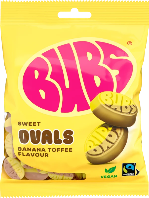 Bubs Banana Toffee Ovals 90g | Godis | Gottegrisen