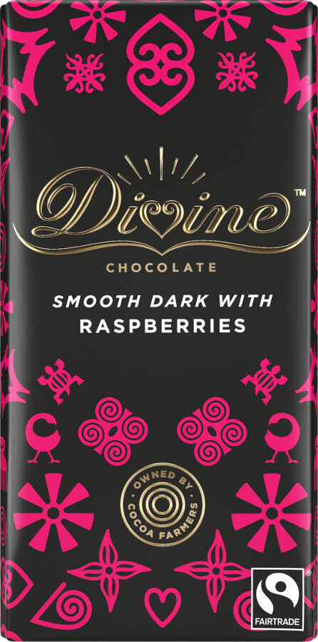 Bild av Divine Chocolate Dark Chocolate & Raspberry 90g