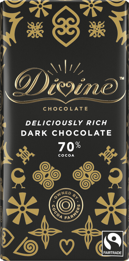 Bild av Divine Chocolate 70% Dark Chocolate 90g