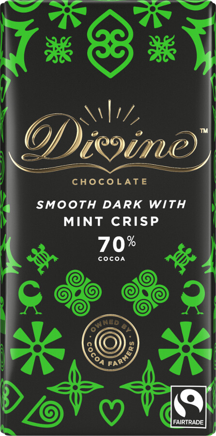 Bild av Divine 70% Dark Chocolate with Mint Crisp 90g