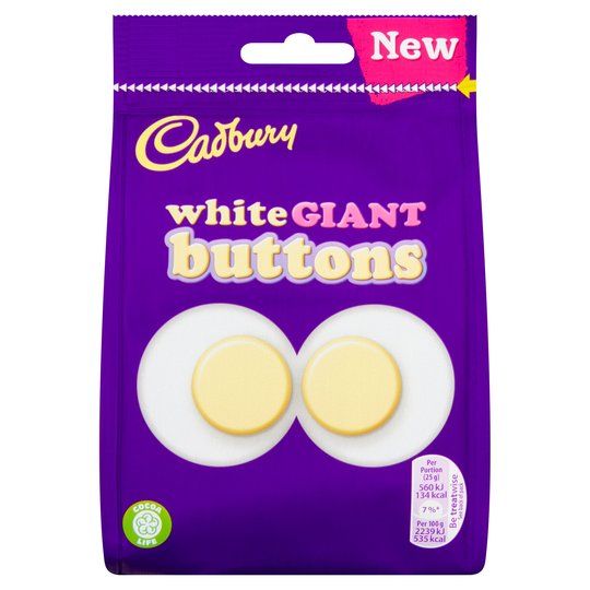 Läs mer om Cadbury White Giant Buttons 95g