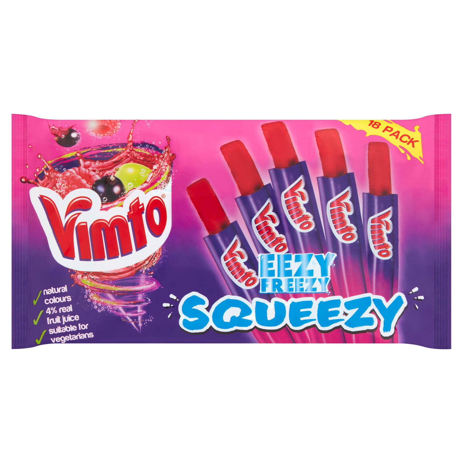 Vimto Eezy Freezy Squeezy Pops 480ml