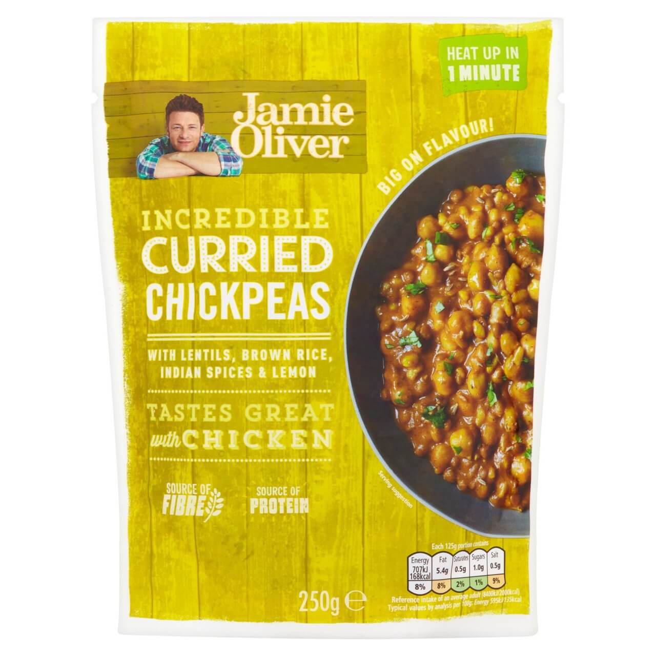Jamie Oliver Ready to Eat Curried Chickpeas 250g