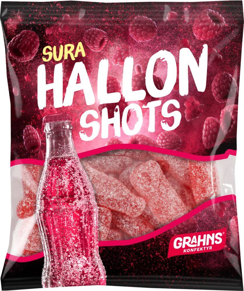 Läs mer om Grahns Sura Hallonshots 80g