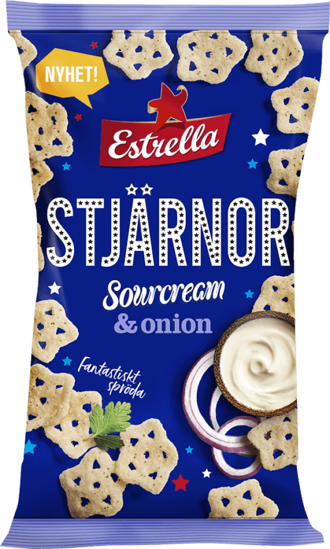 Läs mer om Estrella Stjärnor Sourcream & Onion 85g