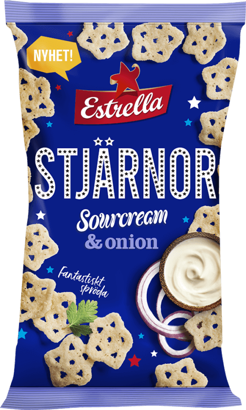 Estrella Stjärnor Sourcream & Onion 85g