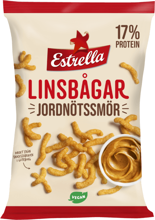 Estrella Linsbågar Jordnötssmör 125g