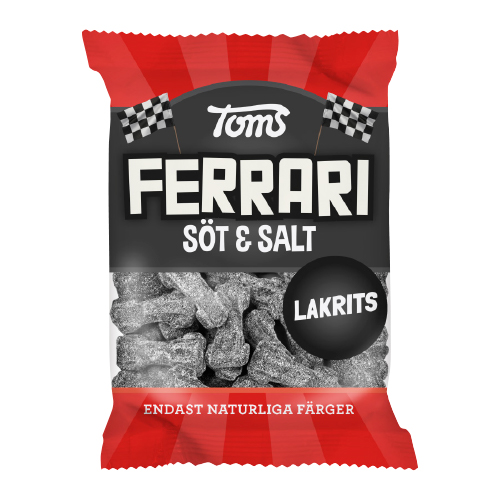 Läs mer om Toms Ferrari Söt & Salt Lakrits 110g