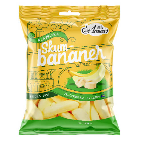 Läs mer om Aroma Skumbananer 110g